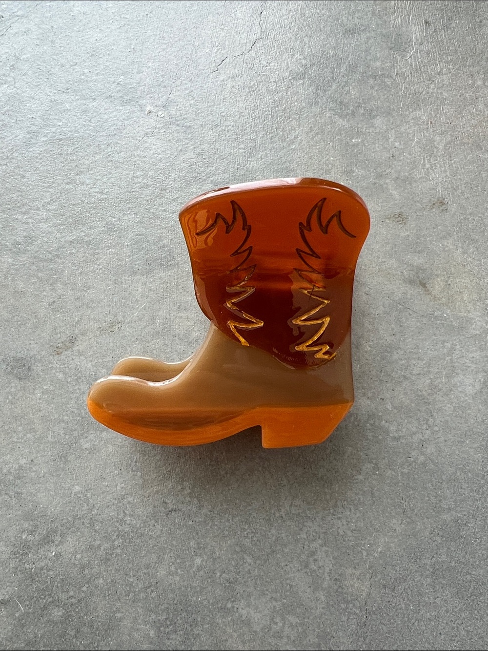 Cowboy boot hair clip